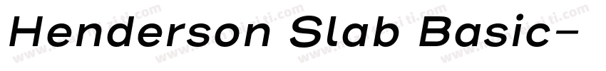 Henderson Slab Basic字体转换